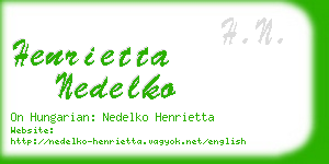 henrietta nedelko business card